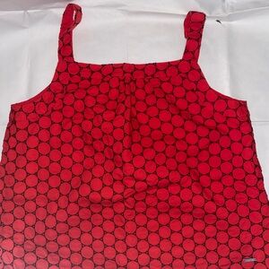Red and Black Polka Dot Tank Top. 0373